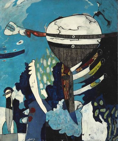 Gianni Dova (1925-1991)...uccello, 1961