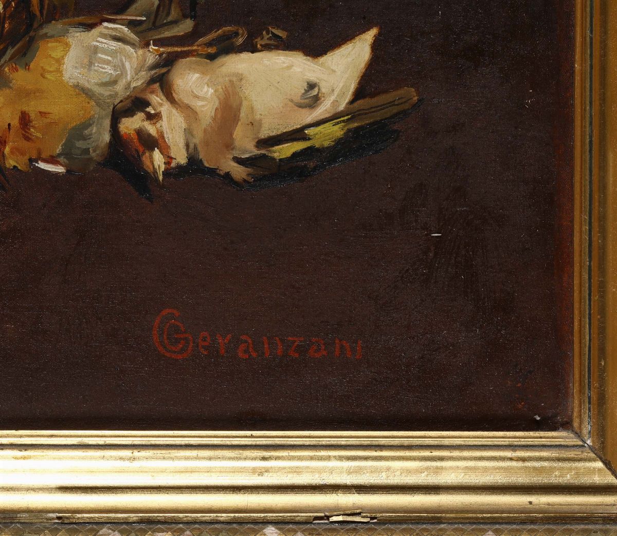 Cornelio Geranzani (genova 1880-1955)natura Morta con Cacciagione