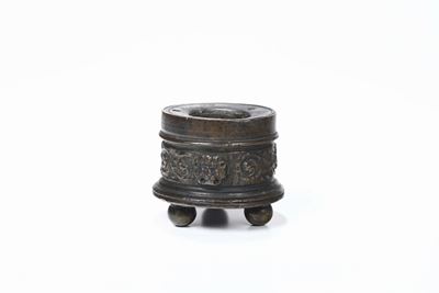 Calamaio Rinascimentale a Pozzo in Bronzo Fuso a Cera Persa, Bottega di Severo da Ravenna, XV-XVI...