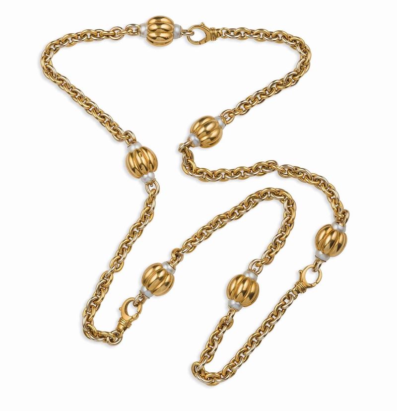 Sautoir in oro e perle  - Auction Vintage, Jewels and Bijoux - Cambi Casa d'Aste