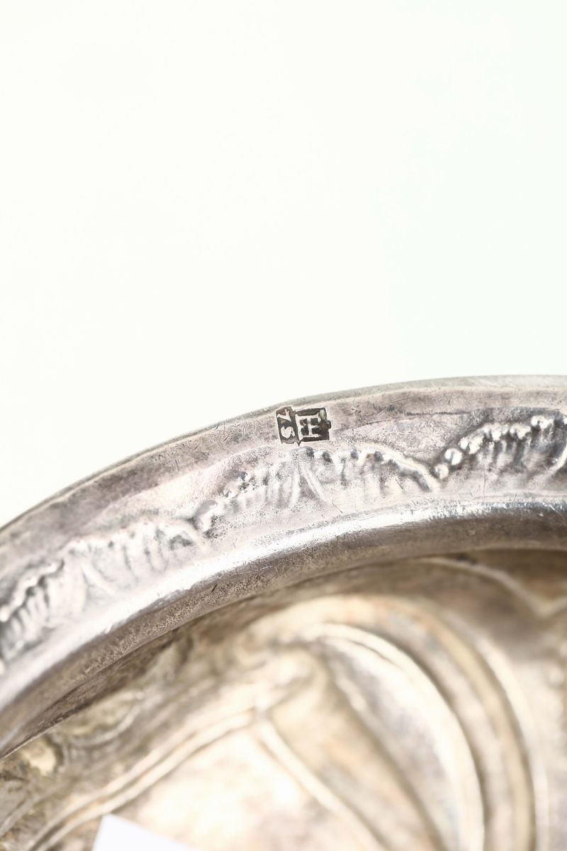 Ostensorio in Argento Sbalzato e Cesellato, Genova, Bollo della Torretta per L'anno 1751.