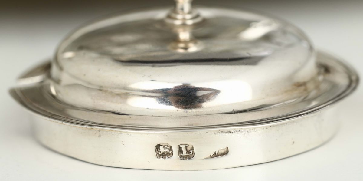 Cruet in Argento Sterling Fuso, Sbalzato e Cesellato, Argentiere Charles Eley, Londra 1806 (cucch...