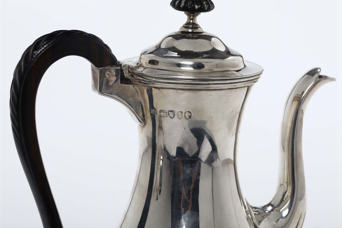 Caffettiera in Argento, Londra 1884