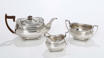 Servizio da Tè Composto da Tre Pezzi in Argento, Città di Sheffield, 1913