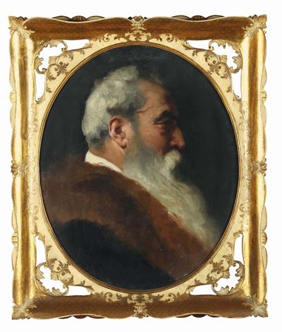 Nicolò Barabino (1832-1891)figura di Vecchio con Barba