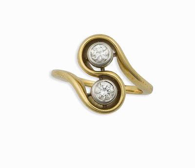 Anello Contrarié con Diamanti