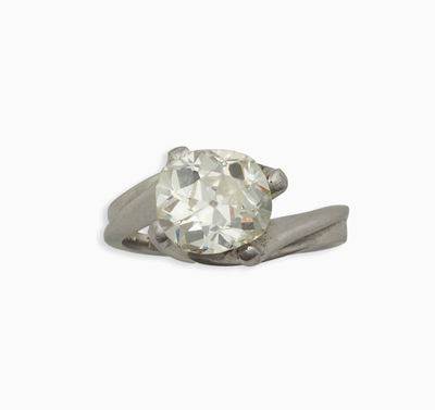 Solitaire con Diamante di Vecchio Taglio di Ct 1,82