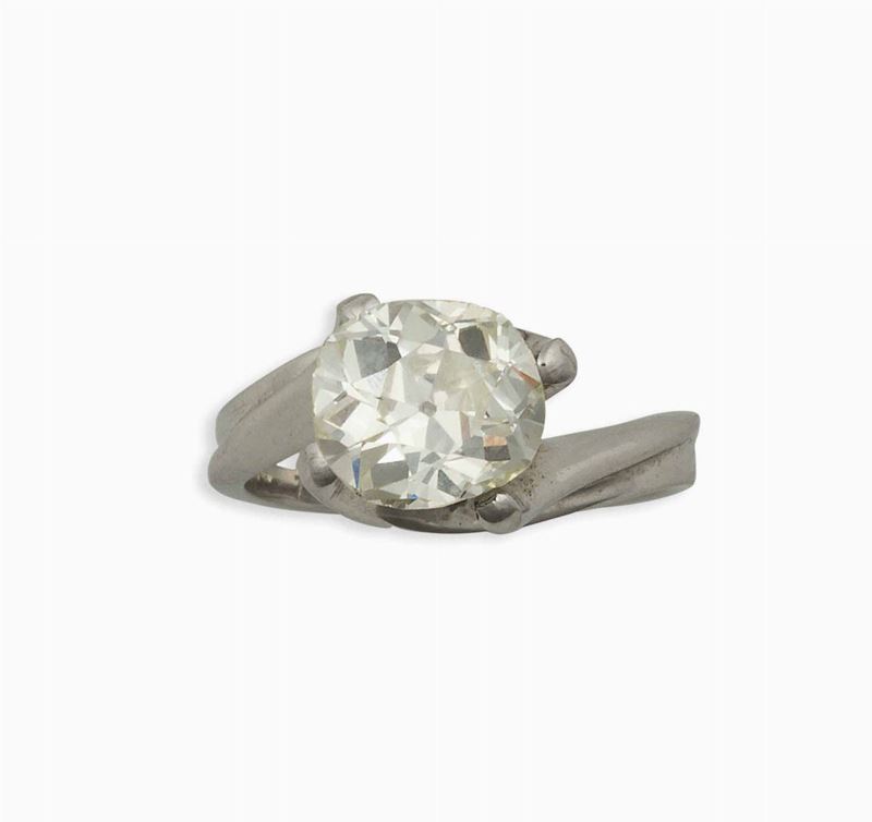 Solitaire con diamante di vecchio taglio di ct 1,82  - Asta Vintage, Gioielli e Bijoux - Cambi Casa d'Aste