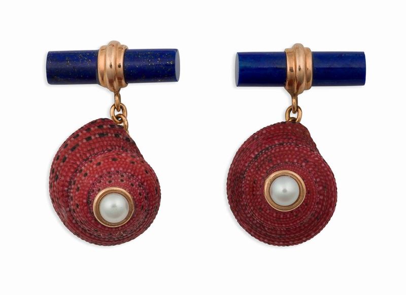 Bottoni da polso Conchiglia  - Auction Vintage, Jewels and Bijoux - Cambi Casa d'Aste
