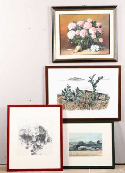 Lotto Composto da Litografie di Guttuso, Eandi