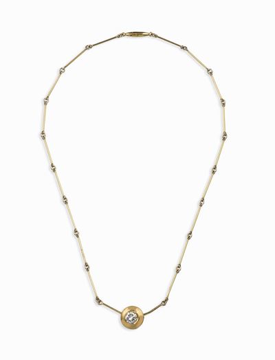 Girocollo con Diamante Taglio Brillante di Ct 1,01