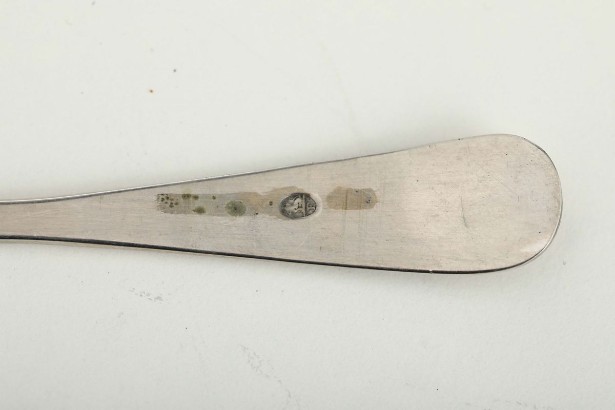 Scatola in Pelle con Servito di Posate in Argento, Firenze, Metà del XIX Secolo, Bollo della Citt...