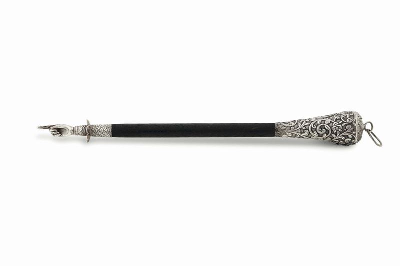 A pointer (Yad) in silver and ebonised wood, Russia (Moscow?) 1821  - Auction Collectors' Silvers - Cambi Casa d'Aste