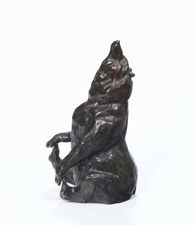 Scultura in Bronzo Raffigurante Orso
