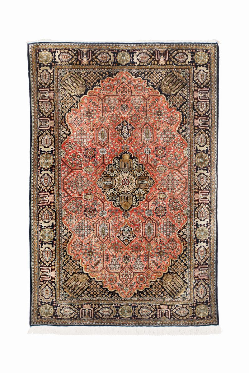 Tappeto Qum in seta meta XX secolo  - Auction Fine Art - Cambi Casa d'Aste