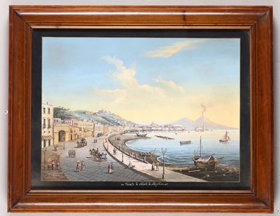 Anonimo del XX Secoloveduta di Napoli da Mergellina