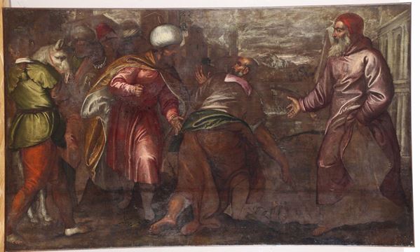 Michieli Andrea, detto Andrea Vicentino (Vicenza ca. 1542 - ca. 1618) Incontro tra dignitari veneziani e turchi