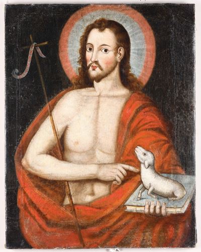 Scuola del XVII Secolos.giovanni con Agnello
