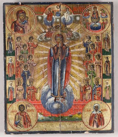 Icona Raffigurante Madonna, XIX Secolo
