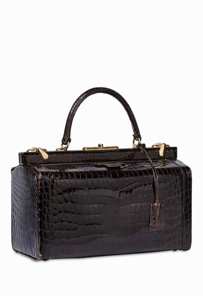 Gucci Vanity Case in Coccodrillo Marrone Anni '70