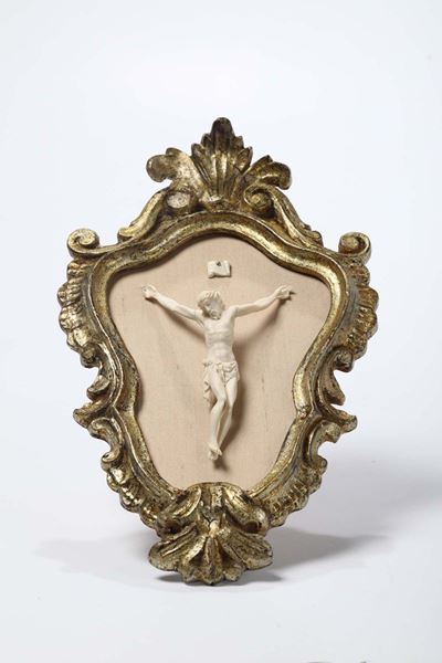 Cristo Crocifisso in Avorio Scolpito, Scultore del XIX Secolo
