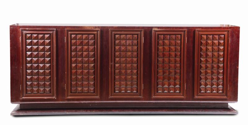 Credenza in palissandro e ciliegio, Italia anni'40  - Asta Antiquariato - I - Cambi Casa d'Aste