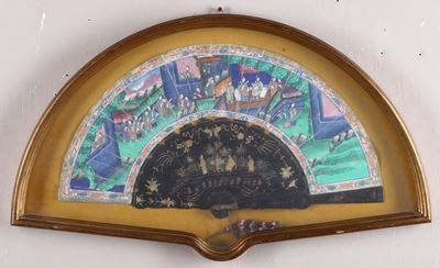 Ventaglio Cinese Dipinto, XIX-XX Secolo