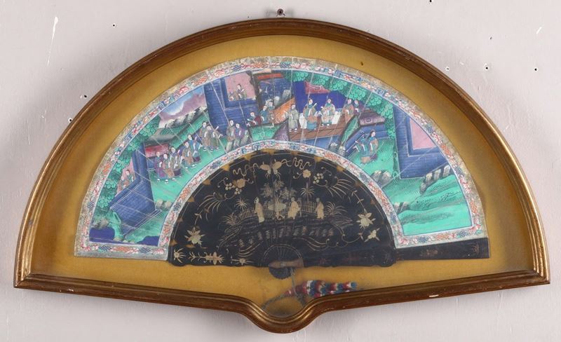 Ventaglio cinese dipinto, XIX-XX secolo  - Auction Asta a Tempo antiquariato - II - Cambi Casa d'Aste