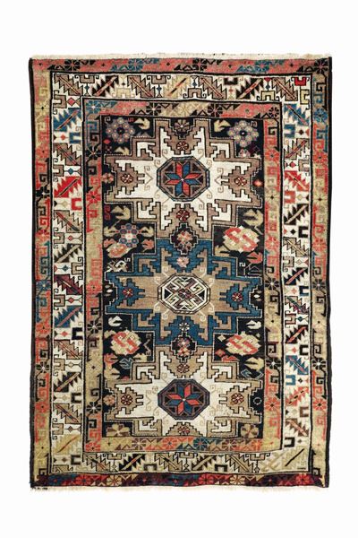 Tappeto Caucasico Shirvan Fine XIX Secolo