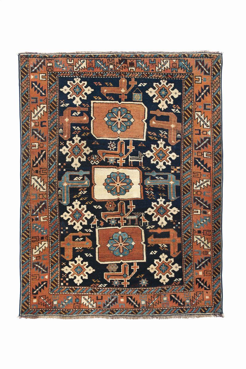  Tappeto caucasico Shirvan Baku fine XIX secolo  - Auction Fine Art - Cambi Casa d'Aste