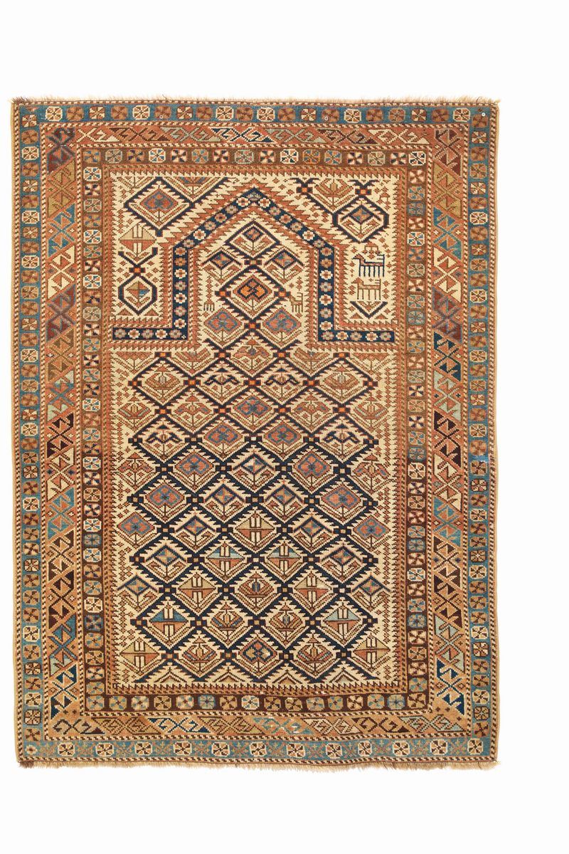  Tappeto caucasico Shirvan a preghiera inizio XX secolo  - Auction Fine Art - Cambi Casa d'Aste
