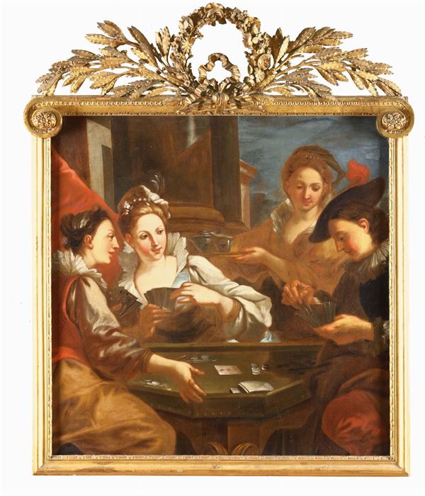 Scuola napoletana del XVIII secolo Giocatrici di carte