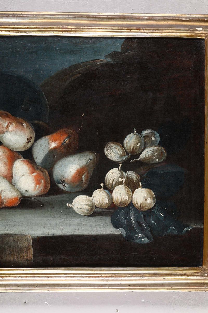 Scuola del XVIII Secolonatura Morta con Melograni, Fragole e Cipolle Natura Morta con Anguria, Pe...