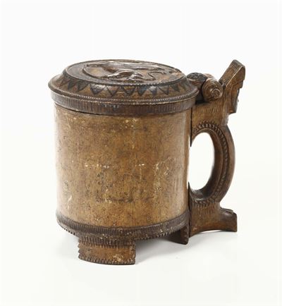 Boccale in Legno Inciso, Norvegia XVIII Secolo
