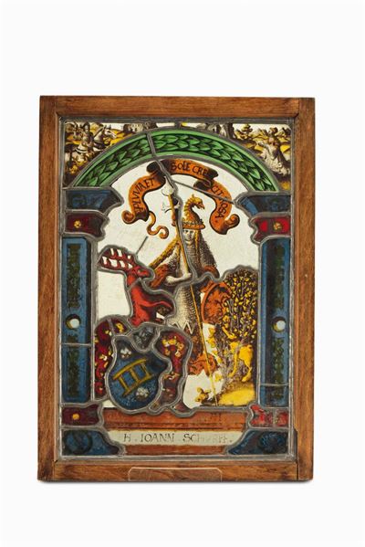 Vetrata in Vetri Soffiati Policromi, Germania XVI Secolo