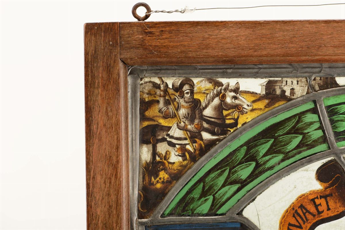 Vetrata in Vetri Soffiati Policromi, Germania XVI Secolo