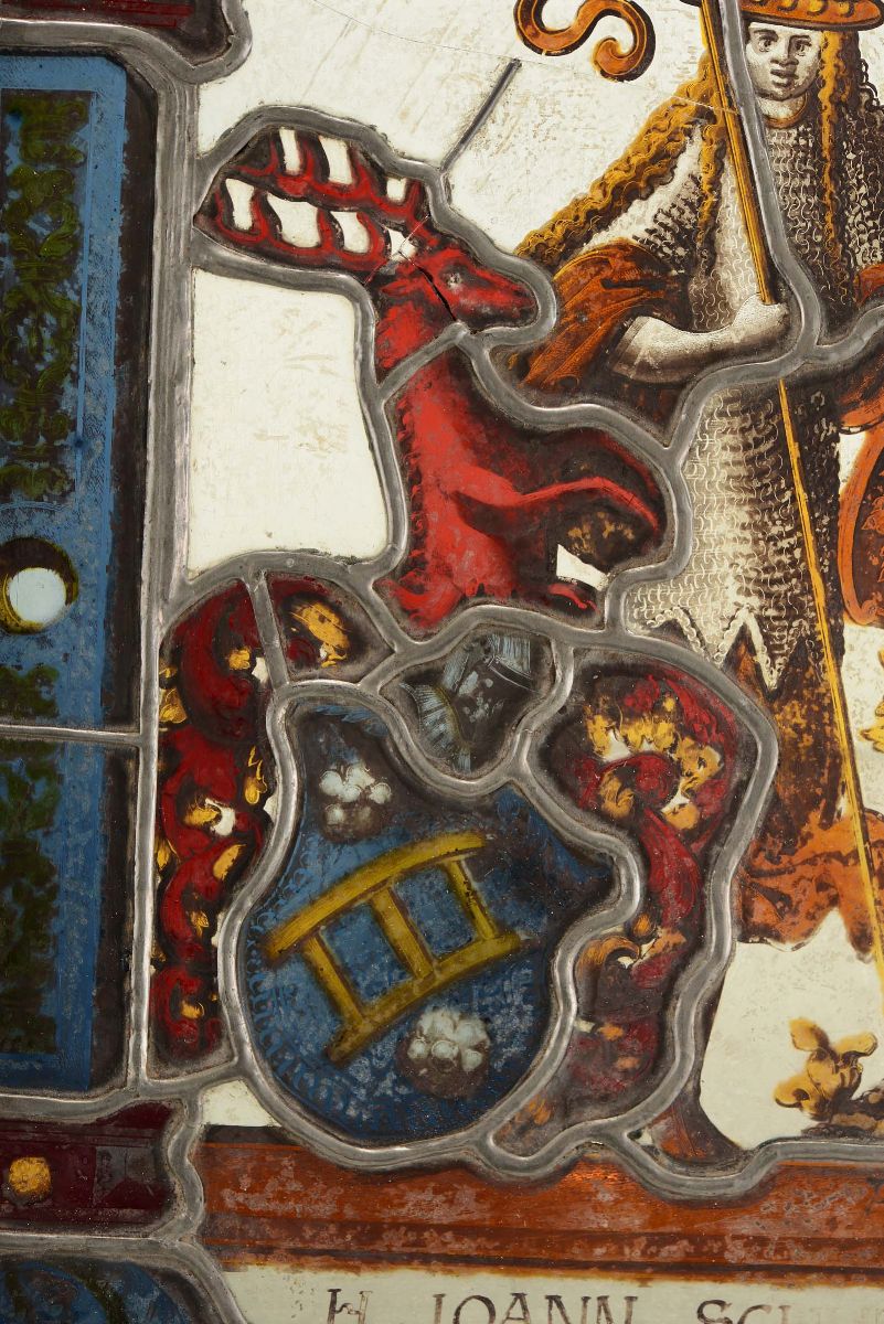 Vetrata in Vetri Soffiati Policromi, Germania XVI Secolo