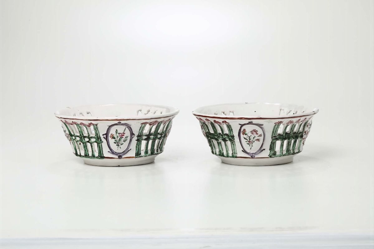 Due Cestine Montemilone, Fabbrica Verdinelli (o Pesaro), 1785-1803