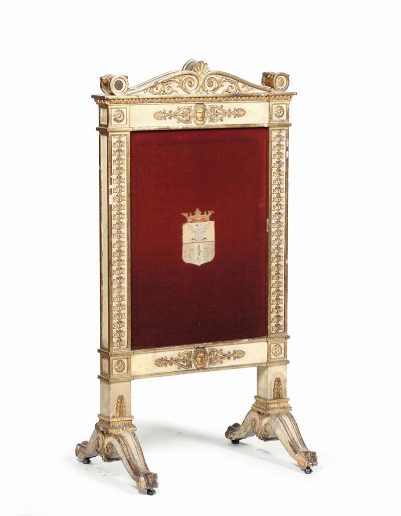 Parascintille in legno intagliato e dorato, XVIII secolo  - Auction Fine Art - Cambi Casa d'Aste