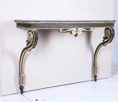 Consolina in Legno Intagliato e Laccato, XIX Secolo