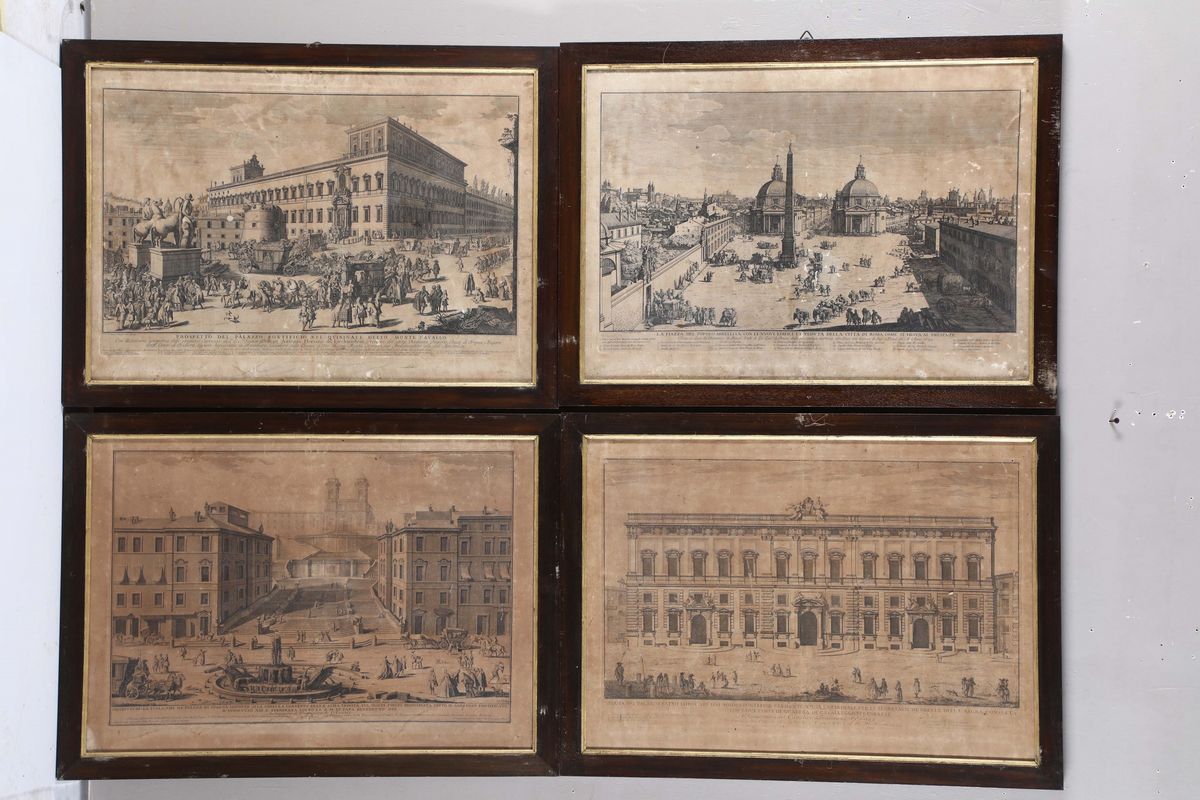 Dieci Stampe Raffiguranti Vedute di Roma, Gomar Wouters 1690