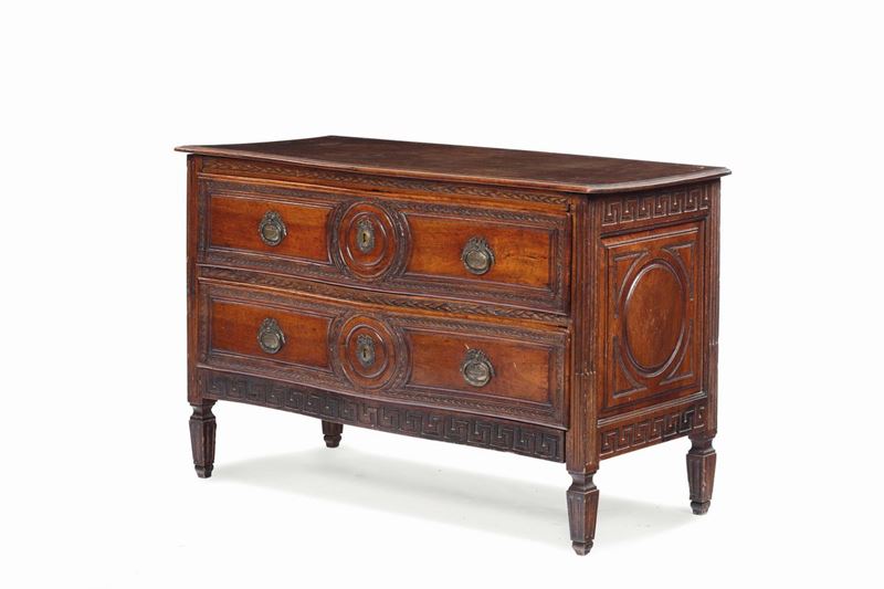 Cassettone Luigi XVI in legno intagliato, fine XVIII secolo  - Auction Fine Art - Cambi Casa d'Aste