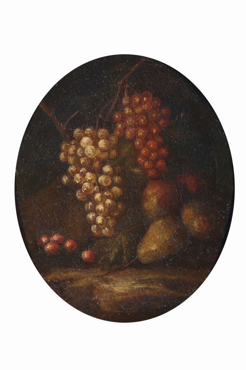 Scuola del XVIII Secolosei Piccole Nature Morte con Frutta