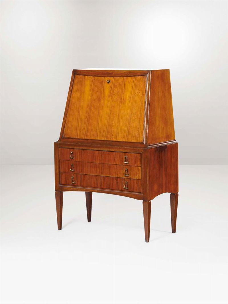 Mobile ribalta con struttura in legno con dettagli in metallo.  - Auction Design - Cambi Casa d'Aste