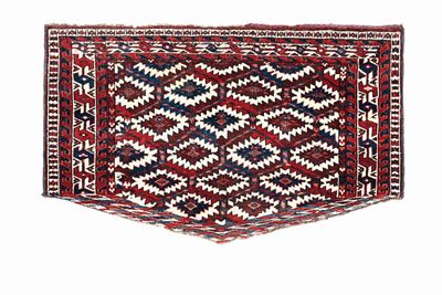 Tappeto Turkmeno Asmalik Yomut, 1870 Circa
