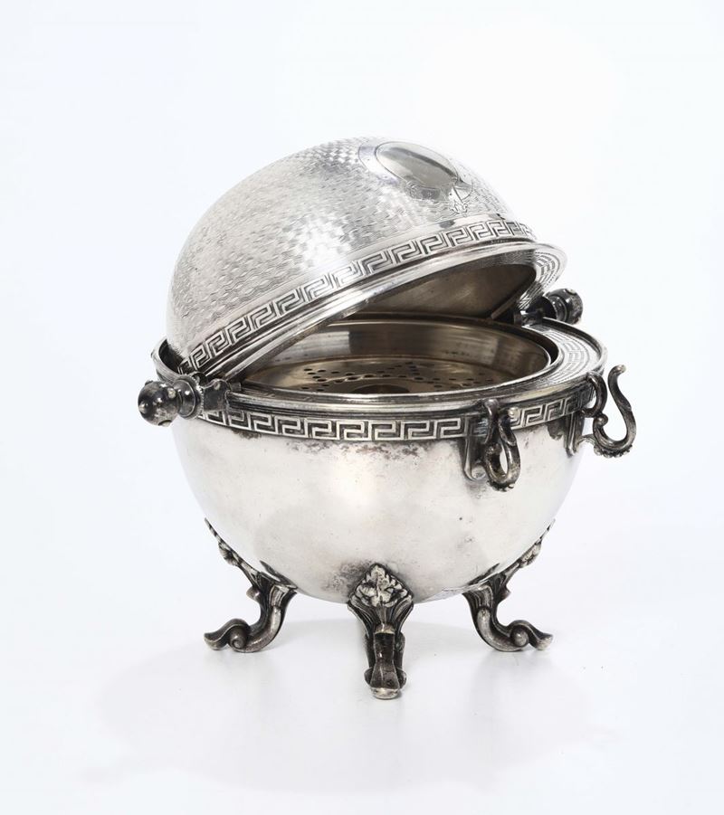 Contenitore da caviale in metallo argentato  - Auction Asta a Tempo antiquariato - II - Cambi Casa d'Aste