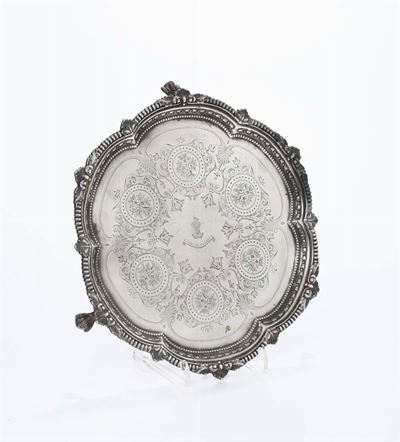 Salver in Argento, Londra XIX-XX Secolo