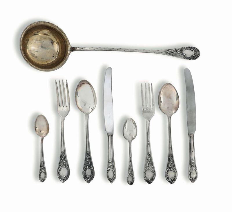 A set of silverware plus ladle, Russia 20th century  - Auction Collectors' Silvers - Cambi Casa d'Aste