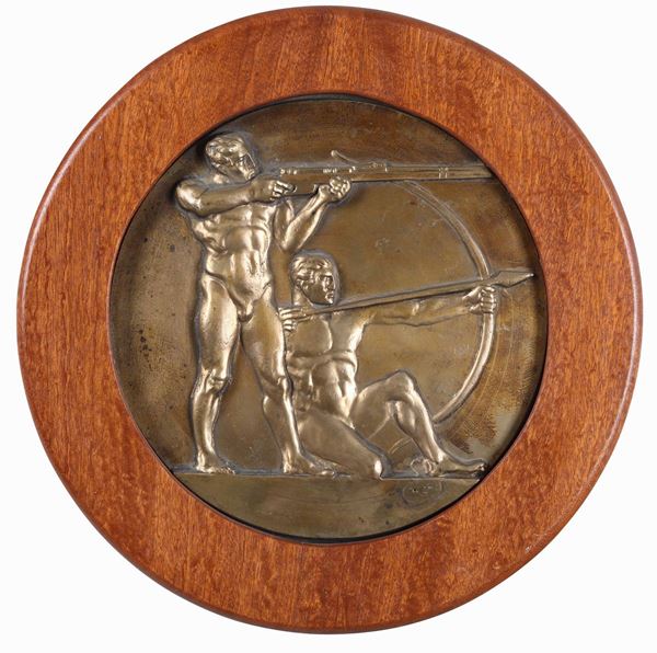 Otto dischi in bronzo con specialità sportive, XX secolo
