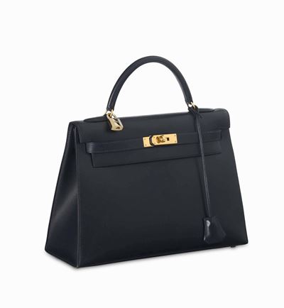 Borsa Hermès Modello Kelly in Box Blu del 1995